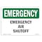 Signmission Safety Sign, OSHA EMERGENCY, 7" Height, Air Shutoff, Landscape OS-EM-D-710-L-10292 - alternate 1